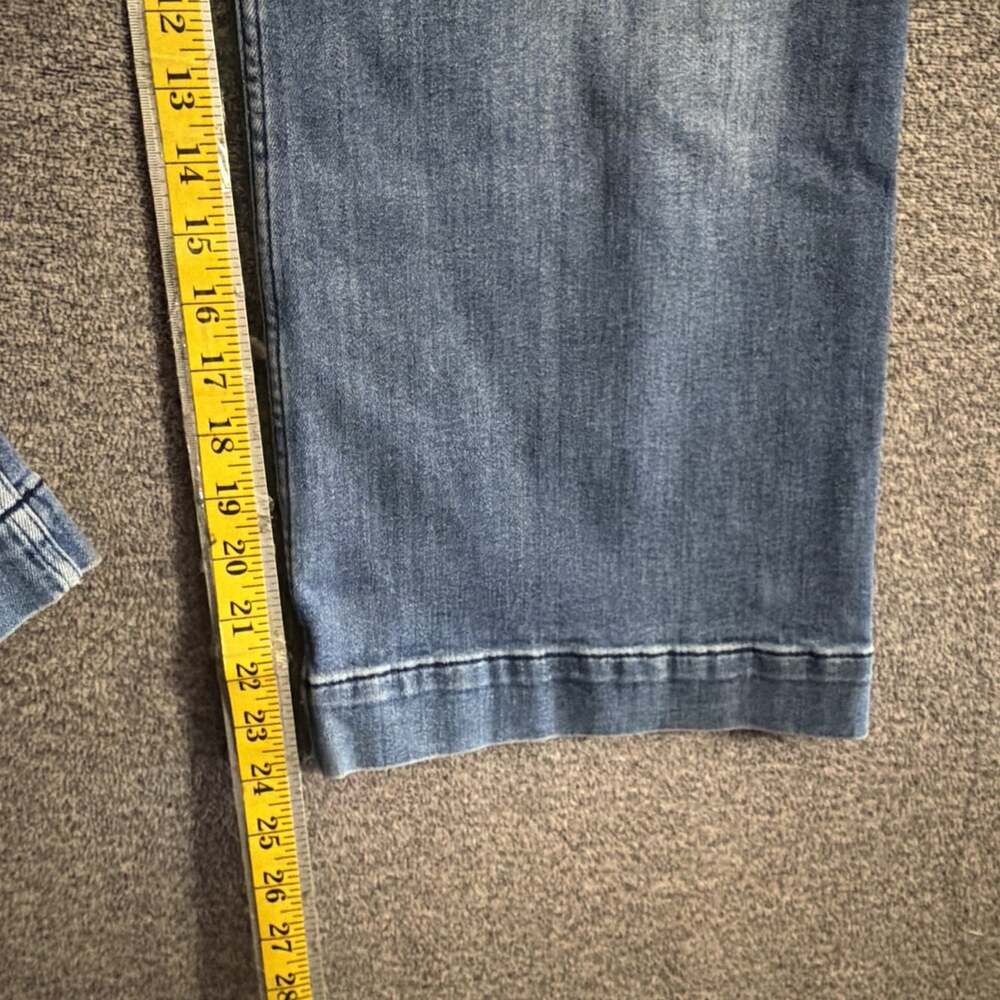 Maeve Women's Size 31 Blue Stretch Denim Colette Wide Leg Cropped Jeans - Picture 13 of 13